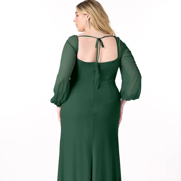 Azazie Charissa Dark Green Bridesmaid dress A22 - Picture 2 of 2